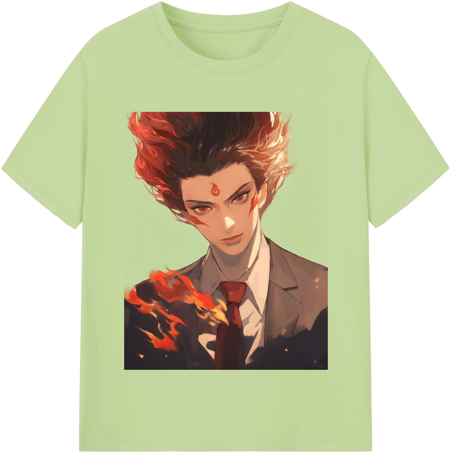 （画像用） Ne Zha 2 ナタ 魔童の大暴れ 綿100％半袖Tシャツ（フロントプリント）